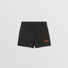 Burberry Burberry Childrens Logo Appliqu Cotton Twill Tailored Shorts, Size: 4y, Black