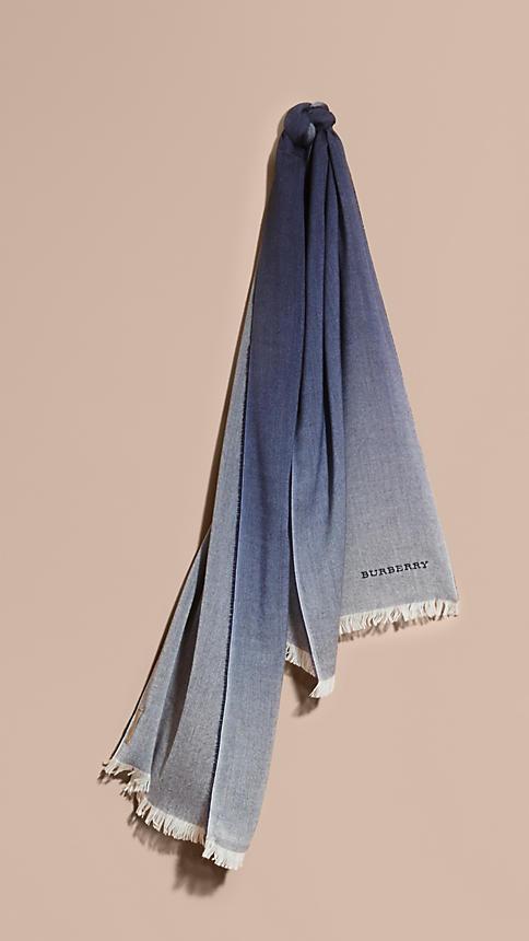 Burberry Lightweight Ombr Wool Cashmere Scarf