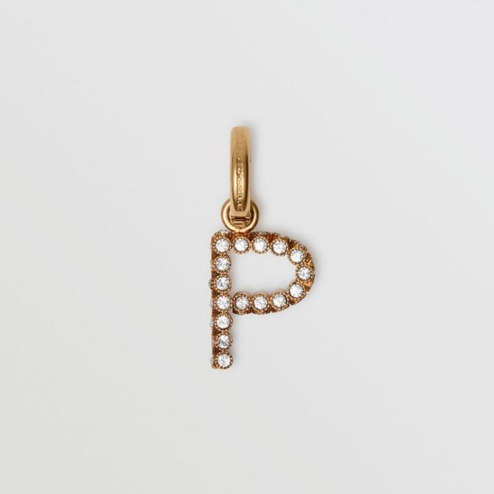 Burberry Burberry Crystal 'p' Alphabet Charm, Yellow