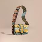 Burberry Burberry The Small Buckle Bag In Laser-cut Leather And Snakeskin, Blue