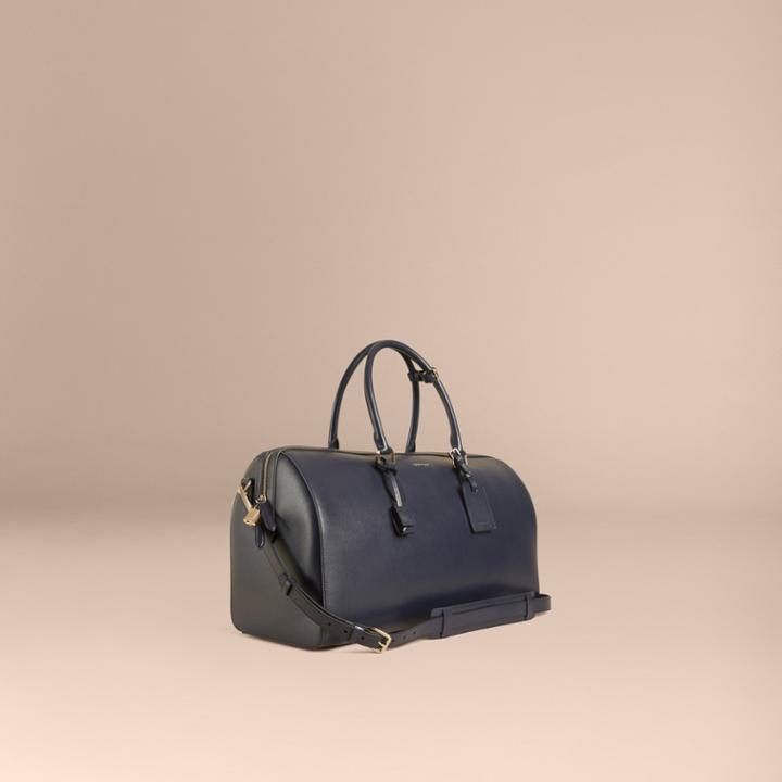 Burberry Burberry London Leather Holdall, Blue