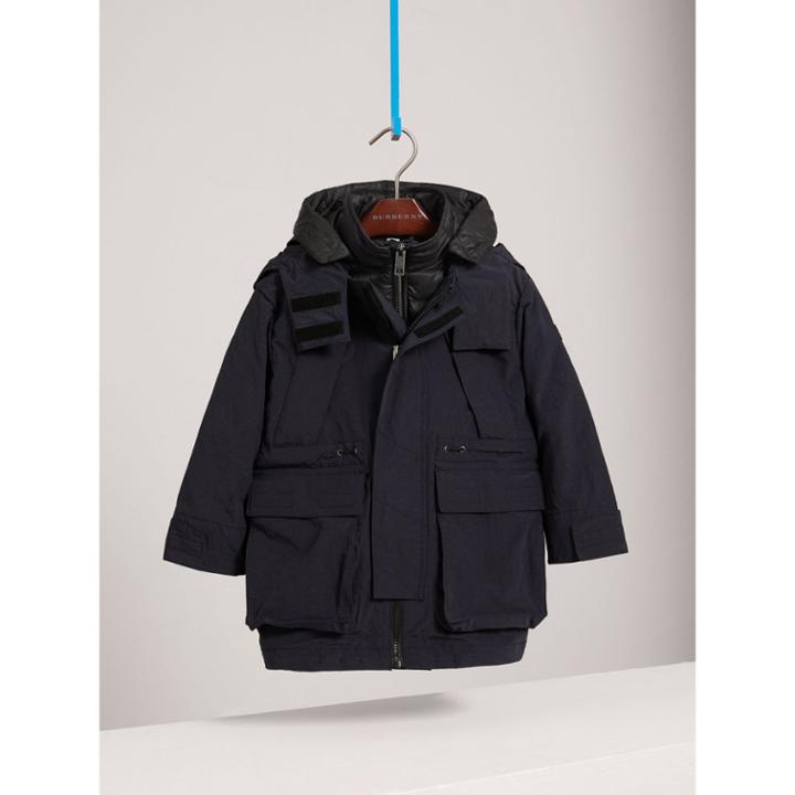 Burberry Burberry Parka With Detachable Down-filled Hooded Warmer, Size: 10y, Pink