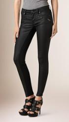 Burberry Skinny Fit Low-rise Coated Jeans