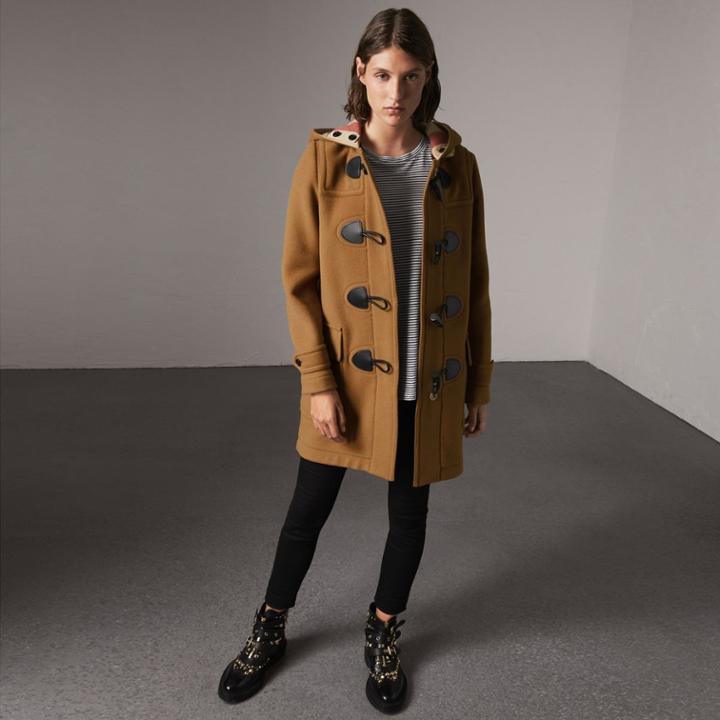 Burberry Burberry The Mersey Duffle Coat, Size: 06, Beige