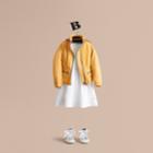 Burberry Burberry Packaway Hood Showerproof Jacket With Check Detail, Size: 14y, Yellow