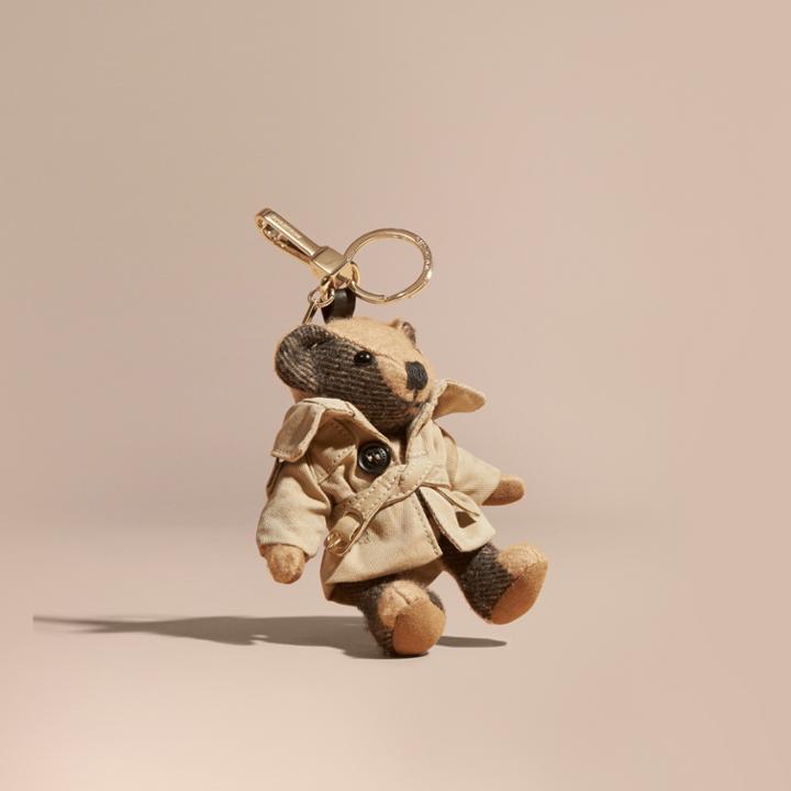 Burberry Burberry Thomas Bear Charm In Trench Coat, Brown