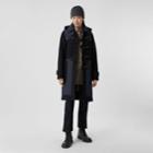 Burberry Burberry Diamond Quilted Panel Technical Wool Duffle Coat, Size: 04, Black