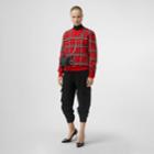 Burberry Burberry Check Cashmere Jacquard Sweater, Size: L, Red
