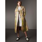 Burberry Burberry Laminated Check Trench Coat - Online Exclusive, Size: 04, Yellow