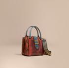 Burberry Burberry The Medium Buckle Tote In Colour-block Python, Red