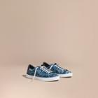 Burberry Peony Rose Print Leather Trainers