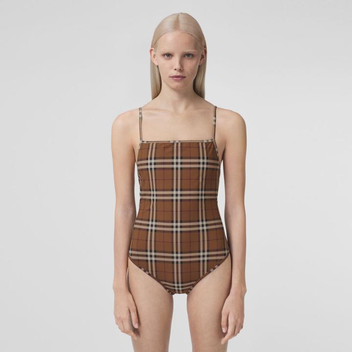 Burberry Burberry Check Swimsuit, Size: L