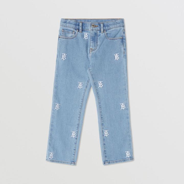 Burberry Burberry Childrens Monogram Motif Stretch Denim Jeans, Size: 12y, Blue