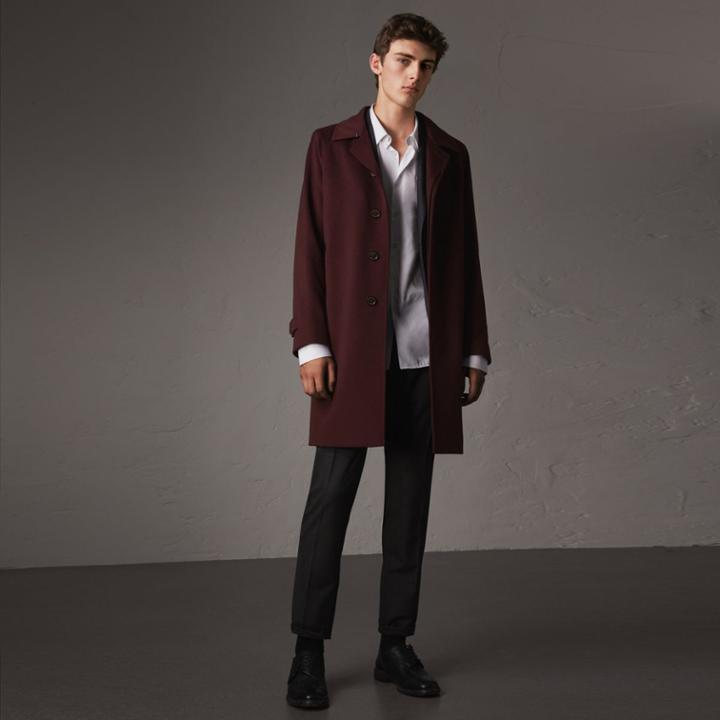 Burberry Burberry Cashmere Car Coat, Size: 38, Red