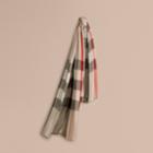 Burberry Burberry Check Modal Cashmere And Silk Scarf, Beige