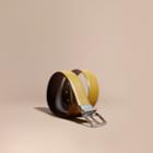 Burberry Burberry Reversible London Leather Belt, Size: 110, Yellow