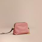 Burberry Burberry Small Zip-top Technical Nylon Pouch, Pink
