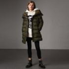 Burberry Burberry Detachable Hooded Down-filled Puffer Coat, Size: Xl, Green