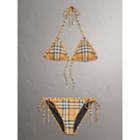 Burberry Burberry Vintage Check Triangle Bikini, Size: M
