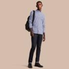 Burberry Burberry Button-down Collar Gingham Cotton Shirt, Size: Xl, Blue