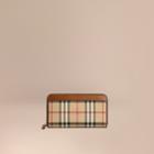 Burberry Burberry Horseferry Check Ziparound Wallet, Brown