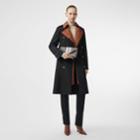 Burberry Burberry Wool Gabardine Trench Coat With Detachable Warmer, Size: S, Black