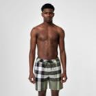 Burberry Burberry Check Drawcord Swim Shorts, Size: L, Green