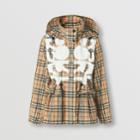 Burberry Burberry Vintage Check And Slogan Print Hooded Jacket, Size: 0