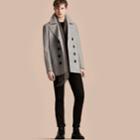 Burberry Burberry Wool Cashmere Pea Coat, Size: Xs, Grey