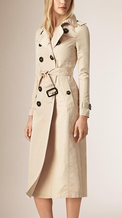 Burberry Prorsum Silk Faille Trench Coat