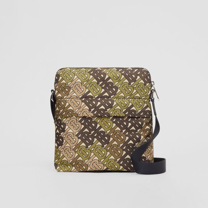 Burberry Burberry Monogram Print Nylon Crossbody Bag, Green