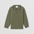 Burberry Burberry Childrens Long-sleeve Thomas Bear Motif Wool Blend Polo Shirt, Size: 10y