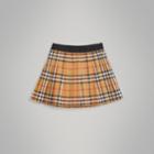 Burberry Burberry Pleated Vintage Check Cotton Skirt, Size: 14y