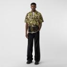Burberry Burberry Short-sleeve Montage Print Cotton Shirt, Khaki