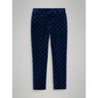 Burberry Burberry Chequer Stretch Velvet Trousers, Size: 14y, Blue