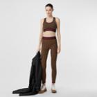 Burberry Burberry Monogram Print Stretch Jersey Cropped Top, Brown