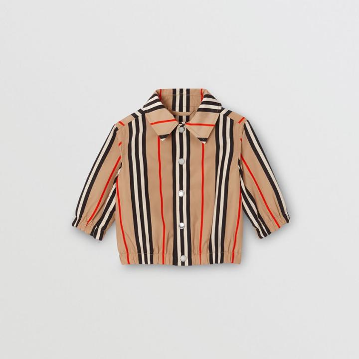 Burberry Burberry Childrens Quilt-lined Icon Stripe Jacket, Size: 12m, Beige