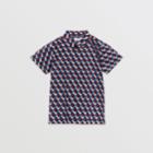 Burberry Burberry Childrens Short-sleeve Geometric Print Cotton Shirt, Size: 8y, Blue