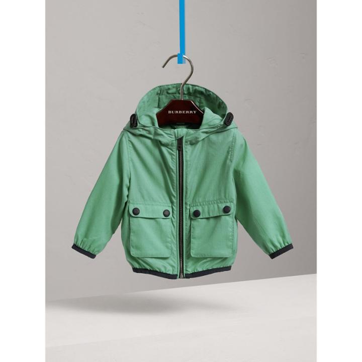 Burberry Burberry Showerproof Hooded Jacket, Size: 3y, Green