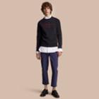 Burberry Burberry Embroidered Jersey Sweatshirt, Size: Xs, Blue