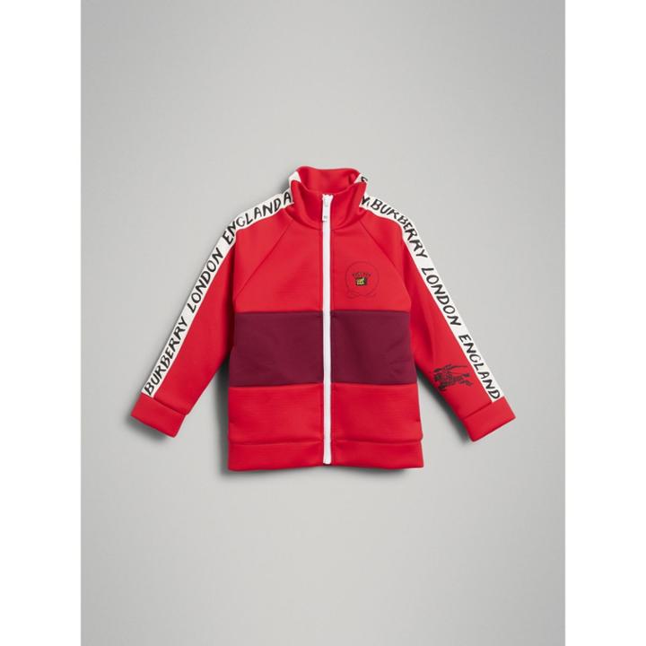 Burberry Burberry Bold Stripe Detail Tracksuit Top, Size: 8y, Red