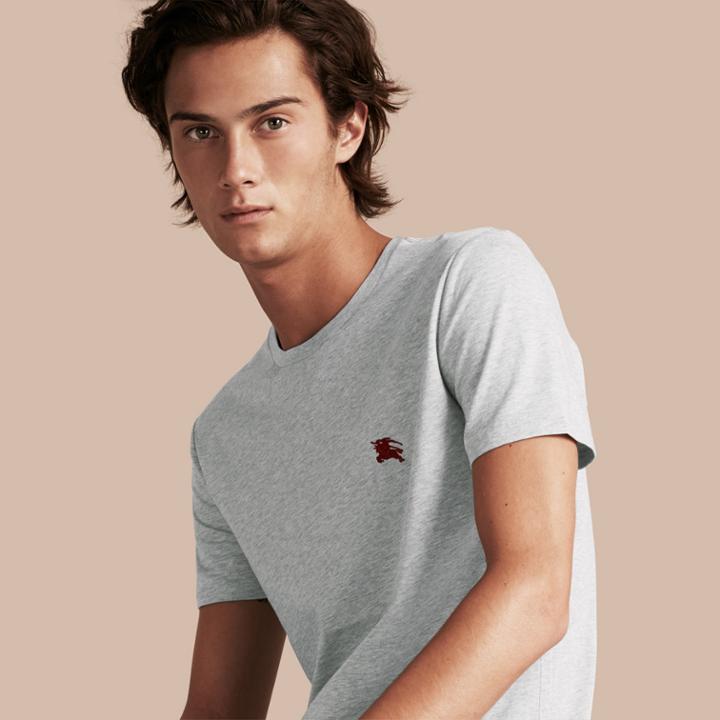 Burberry Burberry Cotton Jersey T-shirt, Size: L, Grey