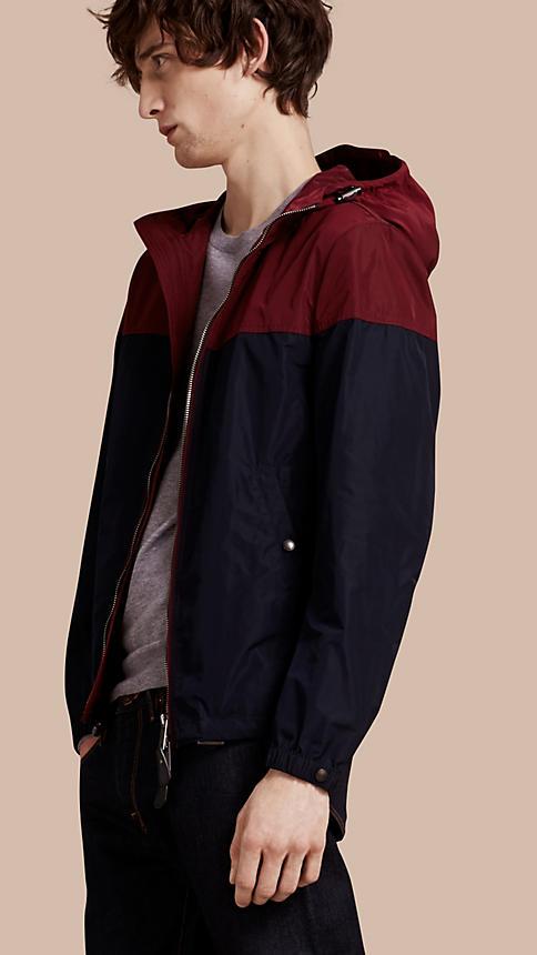 Burberry Colour Block Technical Blouson With Hood