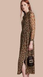 Burberry Floor-length Floral Silk Georgette Dress