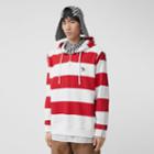 Burberry Burberry Zip Detail Striped Cotton Hoodie, Size: Xxl, Red