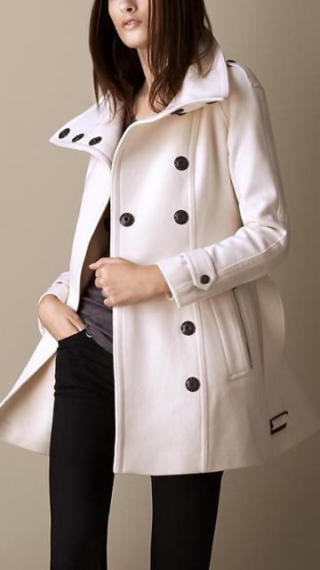 Burberry Wool Cashmere Blanket Wrap Coat