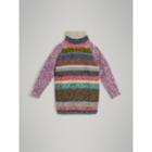 Burberry Burberry Striped Cashmere And Wool Oversized Sweater, Size: 14y, Pink