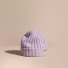 Burberry Ribbed Knit Wool Cashmere Beanie