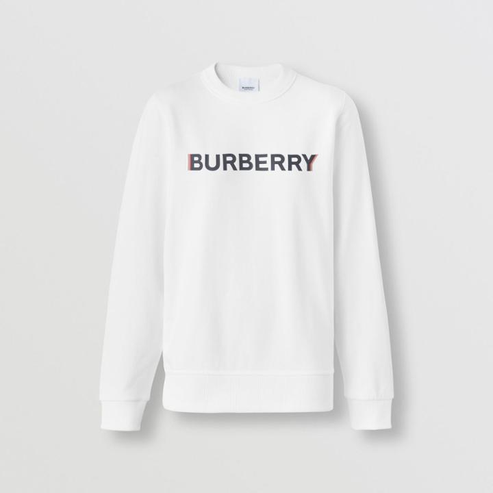 Burberry Burberry Logo Print Cotton Oversized Sweatshirt, Size: Xs