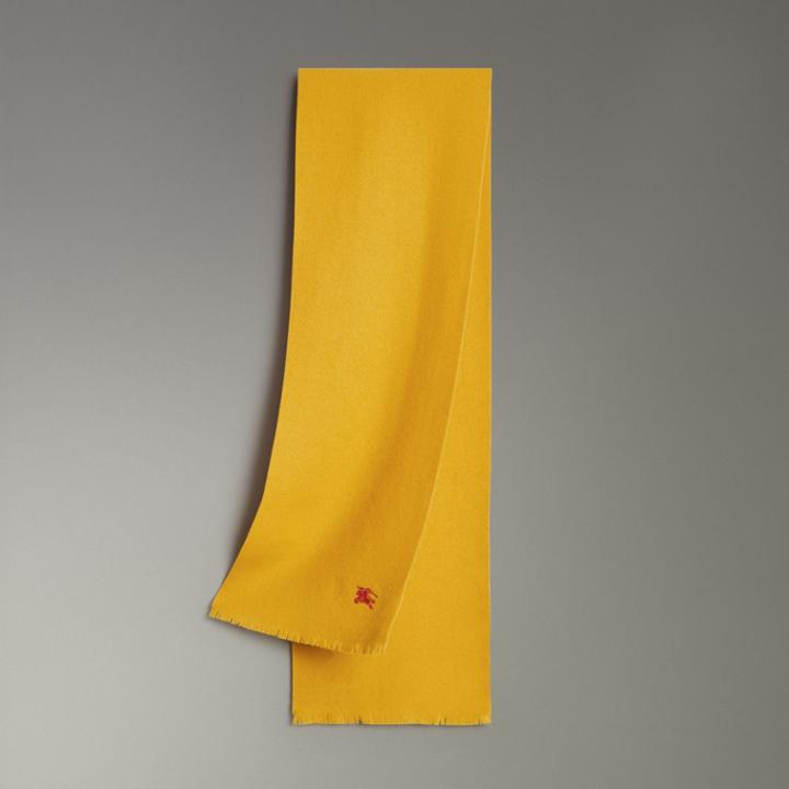 Burberry Burberry Embroidered Felted Wool Scarf
